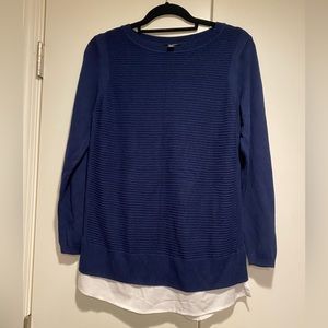 Navy ribbed sweater